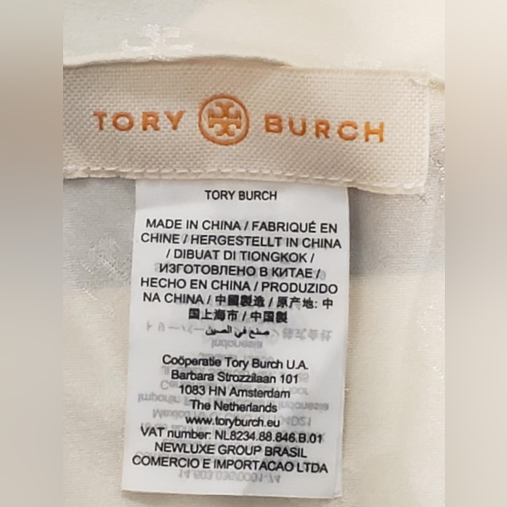 Authentic Tory Burch‎ Patchwork Print Silk  Scarf - Picture 5 of 12